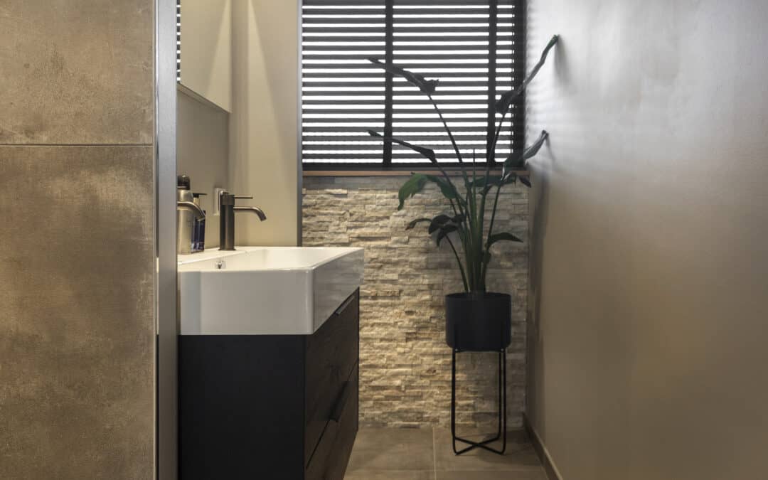 Badkamer in beton-natuur